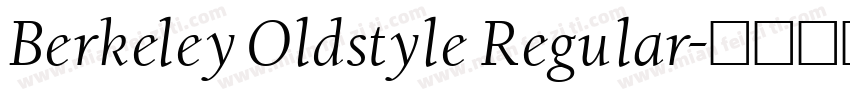 Berkeley Oldstyle Regular字体转换